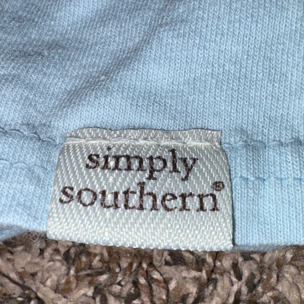 Simply Southern Light Blue T-Shirt “Somebody Please Take Me To The Beach” - Picture 5 of 5